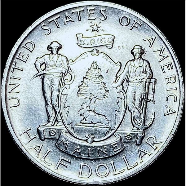 1920 Silver Half Dollar Maine Centennial GEM BU