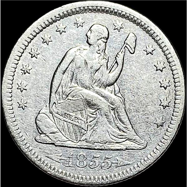 1855 Arrows Seated Liberty Quarter UNCIRCULATED