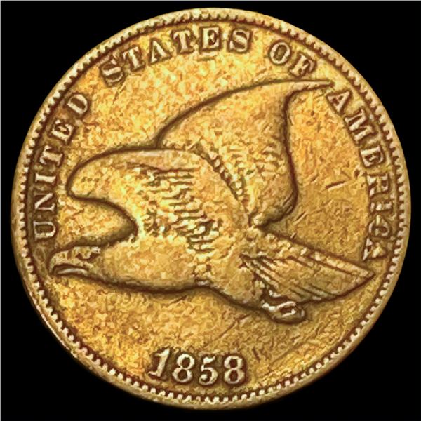 1858 Copper-Nickel Flying Eagle Cent LIGHTLY CIRCULATED