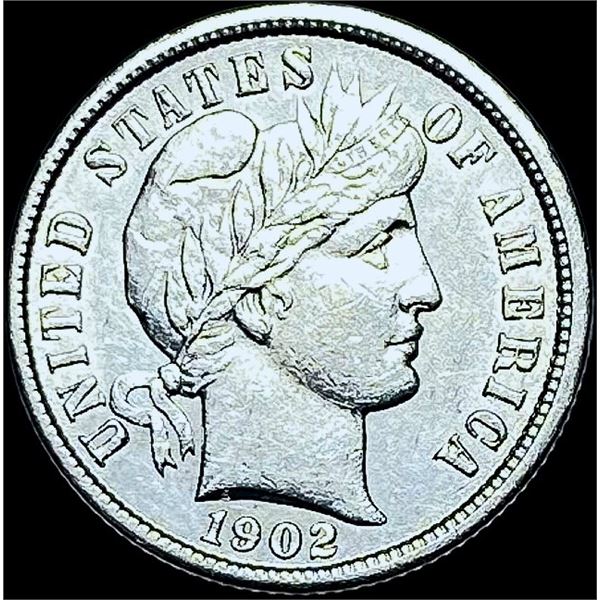 1902 Silver Barber Dime GEM BU