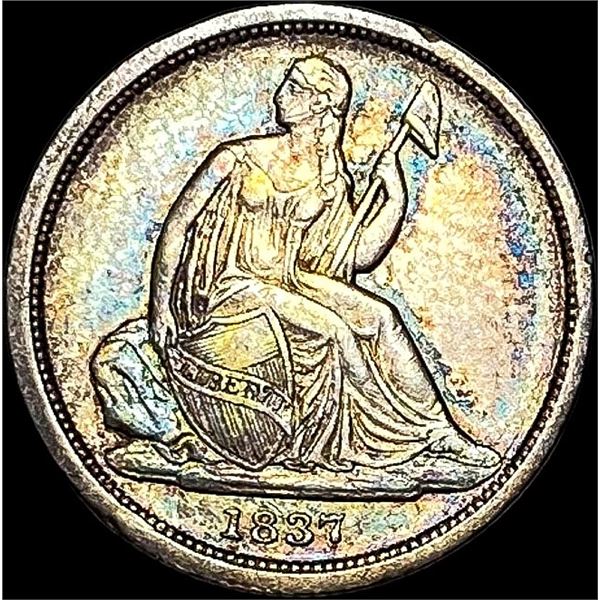 1837 Seated Liberty Silver Dime CLOSELY UNCIRCULATED