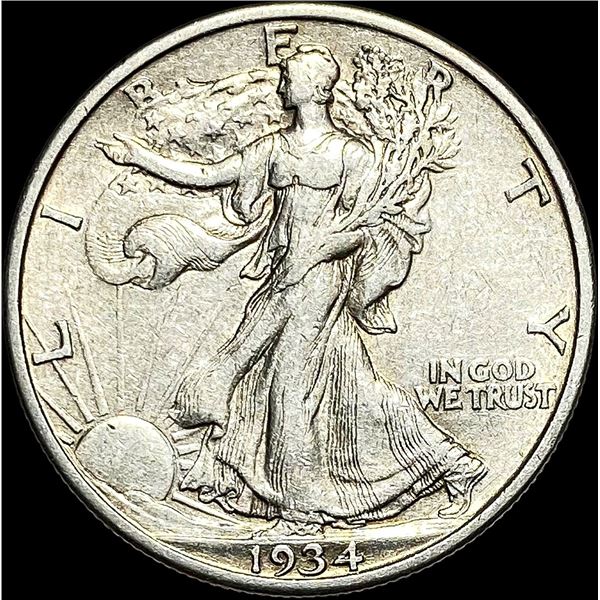 1934-S Silver Walking Liberty Half Dollar CLOSELY UNCIRCULATED