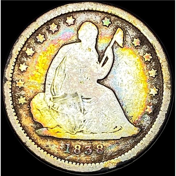 1838 Seated Liberty Quarter NICELY CIRCULATED