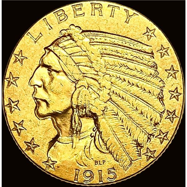 1915 Indian Head $5 Gold Half Eagle CLOSELY UNCIRCULATED