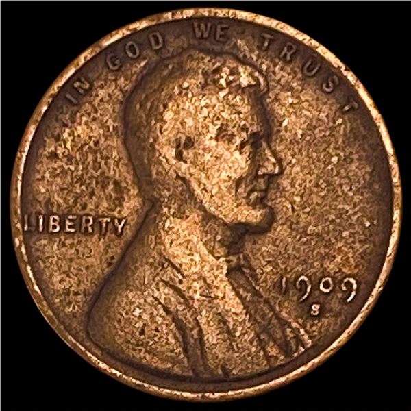 1909-S VDB Lincoln Wheat Cent CLOSELY UNCIRCULATED