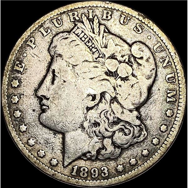 1893-CC Silver Morgan Dollar LIGHTLY CIRCULATED