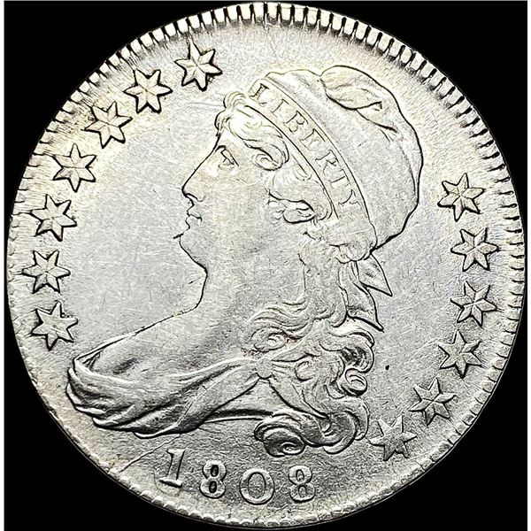 1808 Capped Bust Silver Half Dollar CLOSELY UNCIRCULATED