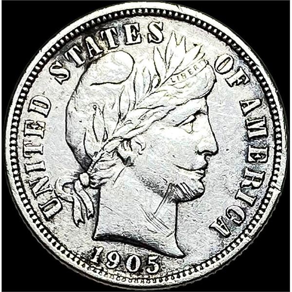 1905-S Silver Barber Dime CLOSELY UNCIRCULATED