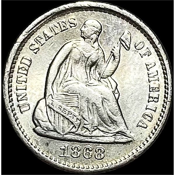 1868-S Silver Seated Liberty Half Dime UNCIRCULATED