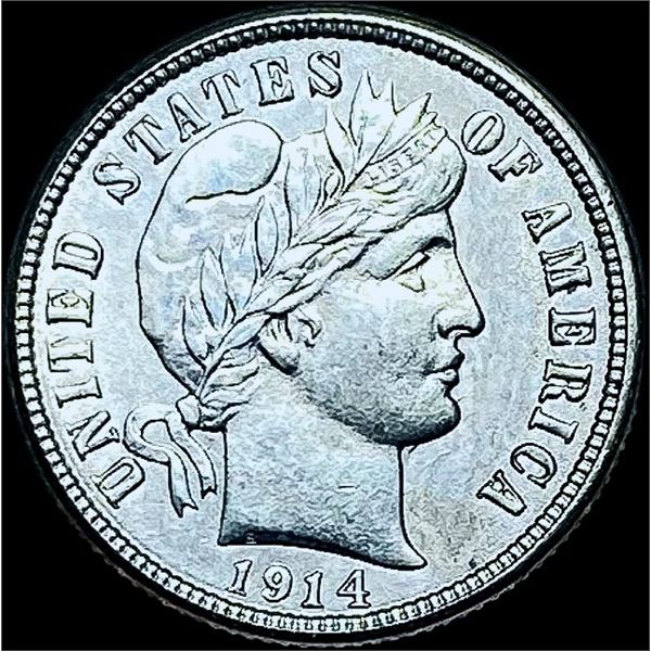 1914 Barber Silver Dime GEM BU