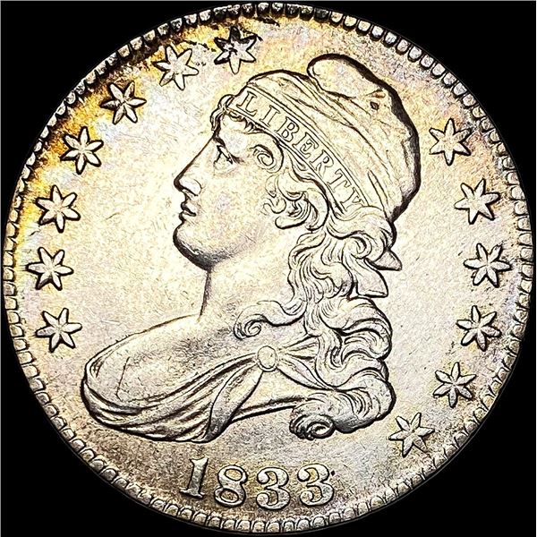 1833 Silver Capped Bust Half Dollar CLOSELY UNCIRCULATED