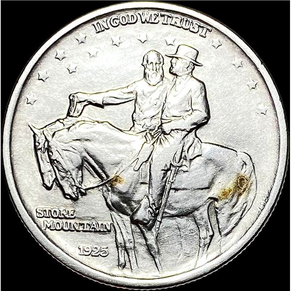1925 Silver Stone Mountain Half Dollar CLOSELY UNCIRCULATED