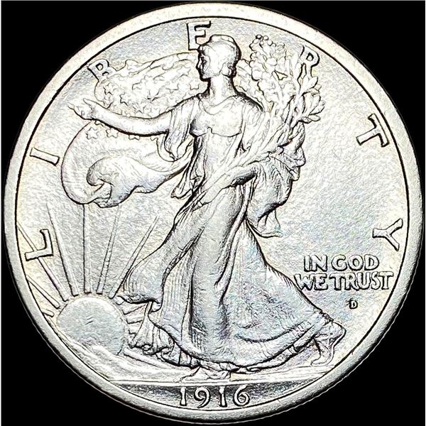 1916-D Walking Liberty Half Dollar CLOSELY UNCIRCULATED