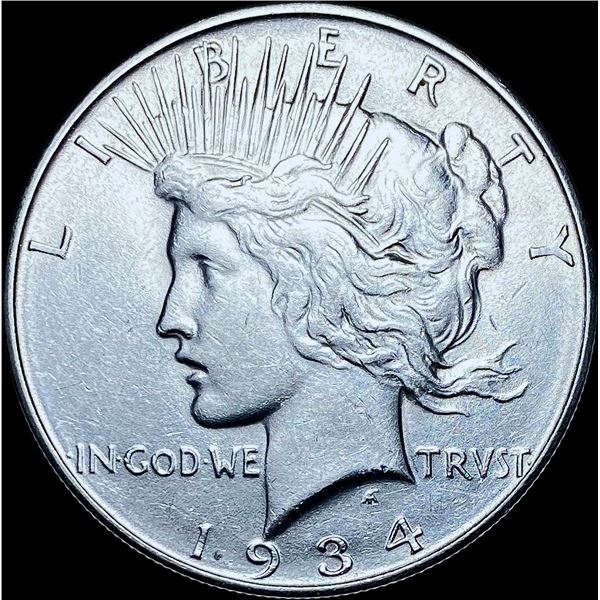1934-D Peace Silver Dollar CHOICE AU