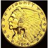 Image 1 : 1914-D Indian Head Gold $2.50 Quarter Eagle CLOSELY UNCIRCULATED