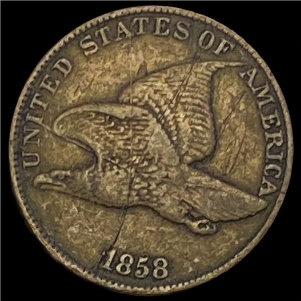 1858 Copper-Nickel Flying Eagle Cent LIGHTLY CIRCULATED