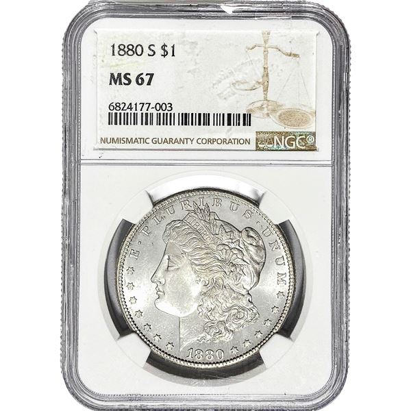 1880-S Morgan Silver Dollar NGC MS67