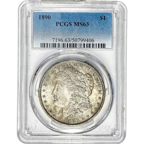 1890 Morgan Silver Dollar PCGS MS63