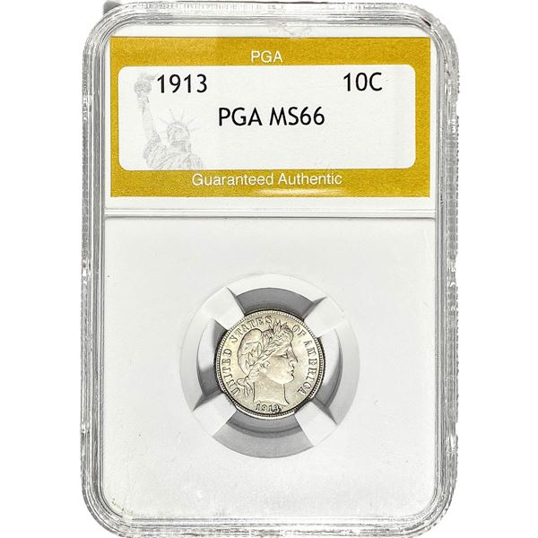 1913 Barber Dime PGA MS66