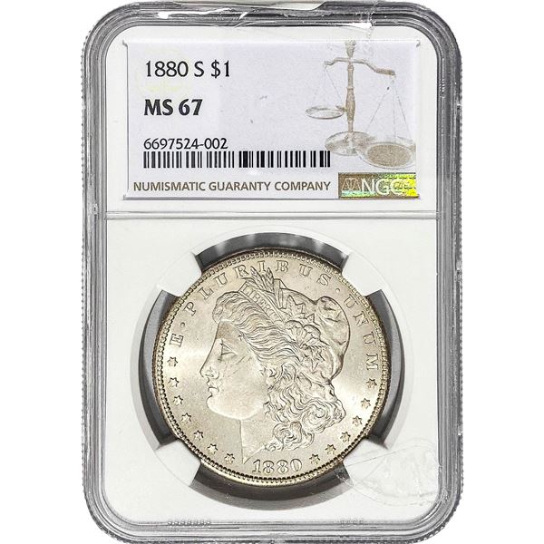 1880-S Morgan Silver Dollar NGC MS67