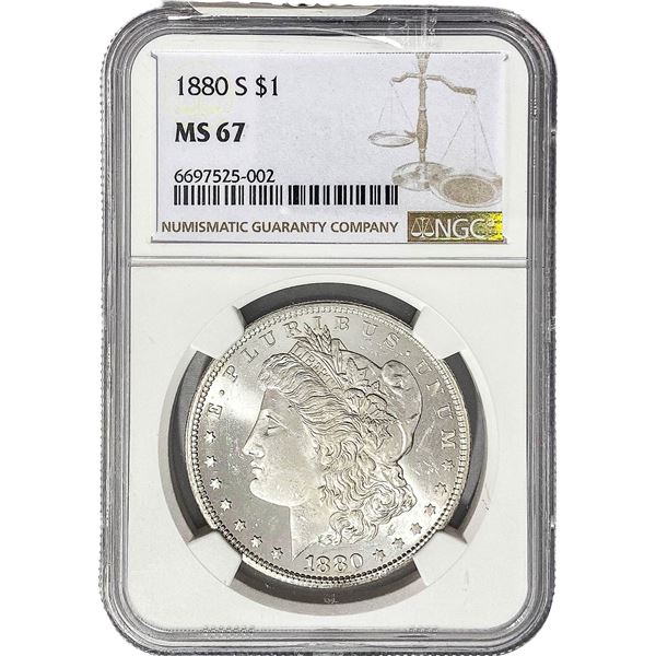 1880-S Morgan Silver Dollar NGC MS67