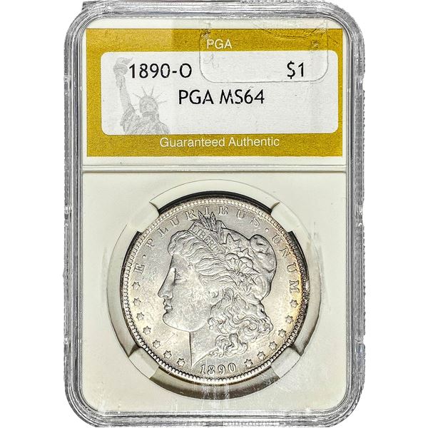 1890-O Morgan Silver Dollar PGA MS64