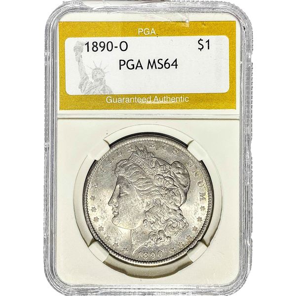 1890-O Morgan Silver Dollar PGA MS64