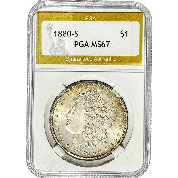 1880-S Morgan Silver Dollar PGA MS67