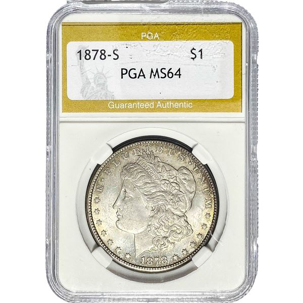 1878-S Morgan Silver Dollar PGA MS64