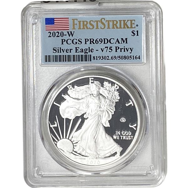 2020-W v75 Silver Eagle PCGS PR69 DCAM