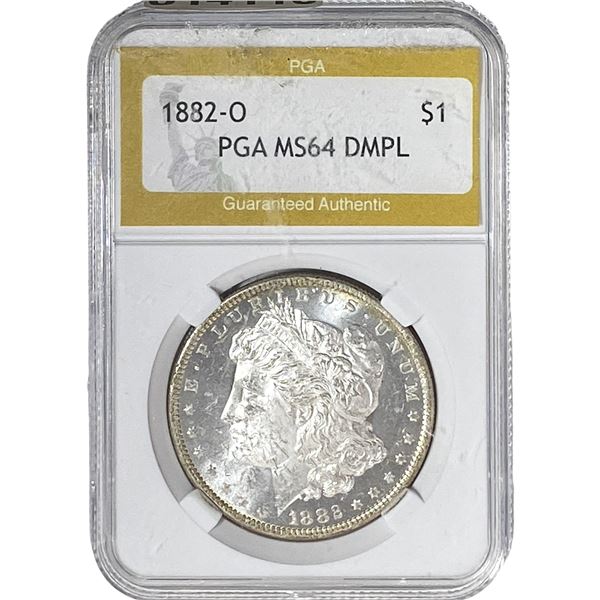 1882-O Morgan Silver Dollar PGA MS64 DMPL