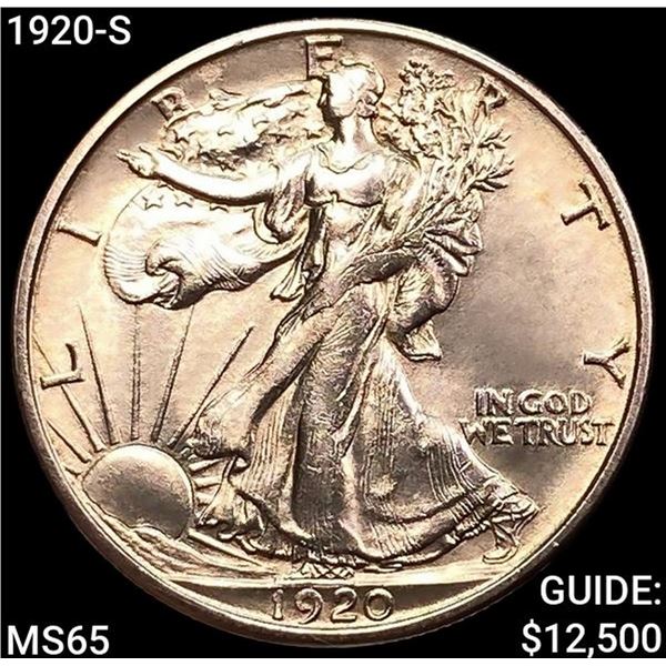 1920-S Walking Liberty Half Dollar GEM BU