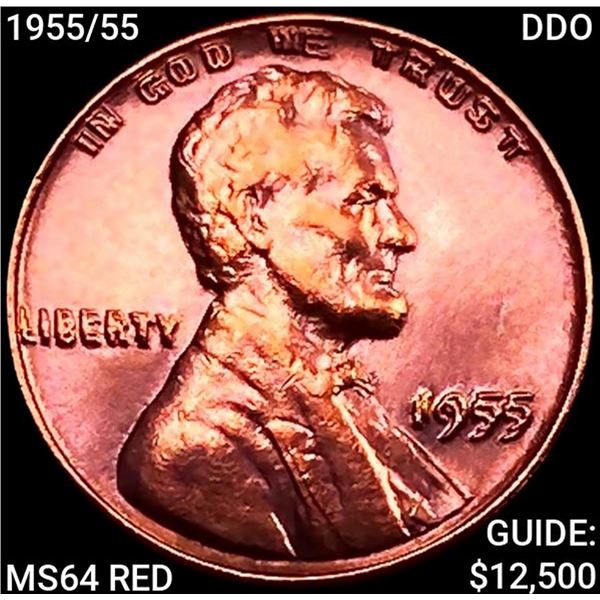 1955/55 DDO Wheat Cent CHOICE BU RD