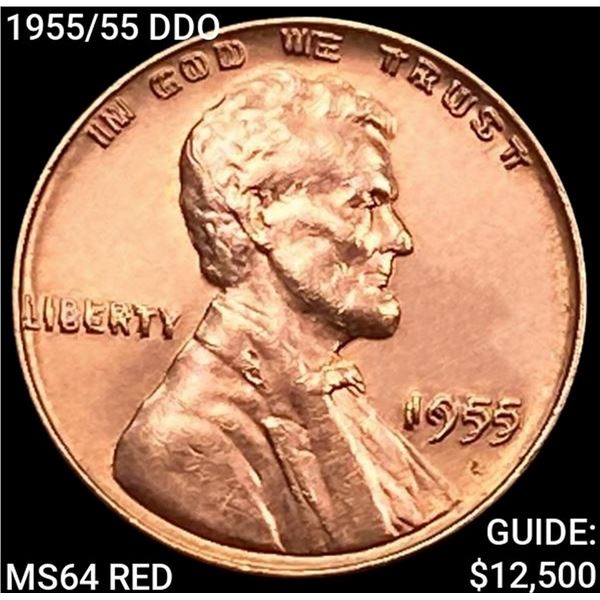 1955/55 DDO Wheat Cent CHOICE BU RD