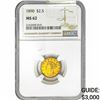 Image 1 : 1890 $2.50 Gold Quarter Eagle NGC MS62