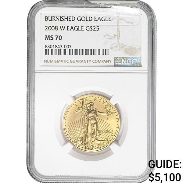 2008-W $25 American Gold Eagle 1/2OZ NGC MS70