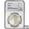 1881-S Morgan Silver Dollar NGC MS67