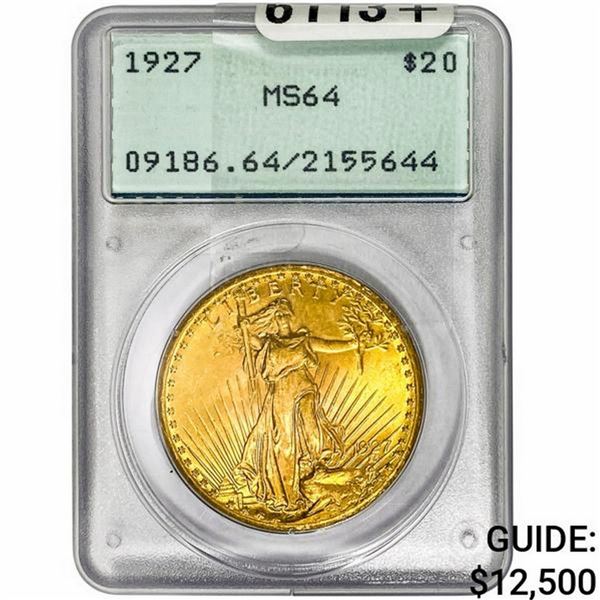 1927 $20 Gold Double Eagle PCGS MS64