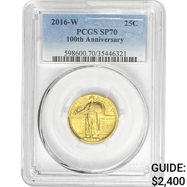 2016-W Stand. Lib 25C Gold PCGS SP70