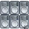 Image 1 : [6]2021 Silver Morgan/Peace Dollar Set NGC MS70