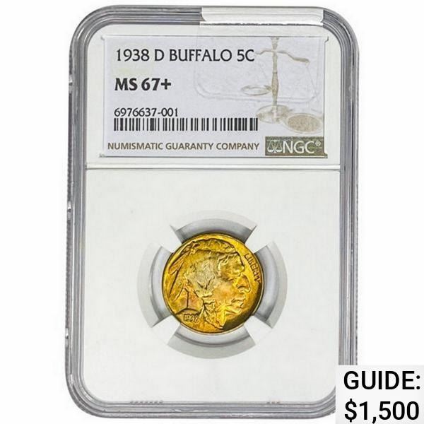 1938-D Buffalo Nickel NGC MS67+