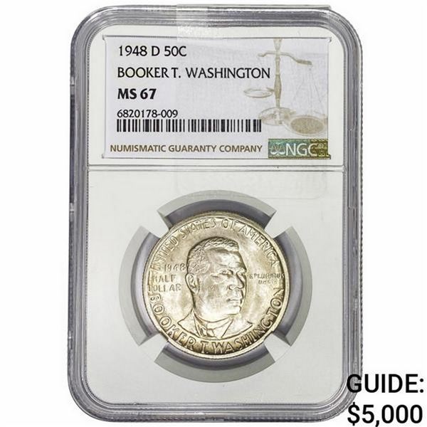 1948-D Booker T Half Dollar NGC MS67