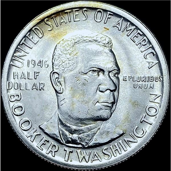 1946 Silver Half Dollar Booker T. Washington GEM BU
