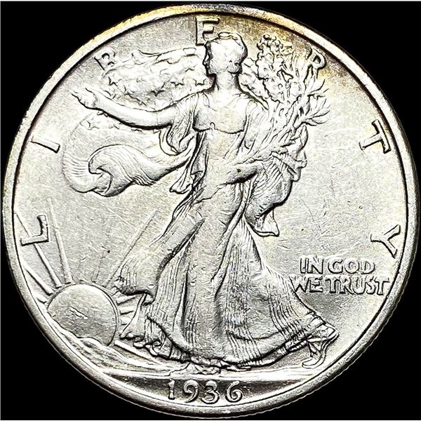 1936-S Silver Walking Liberty Half Dollar NEARLY UNCIRCULATED