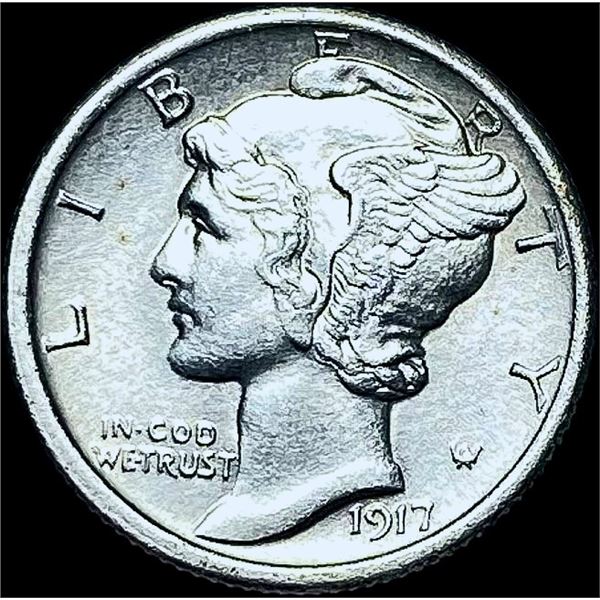 1917 Mercury Dime CHOICE AU