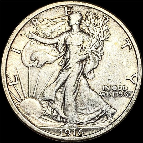 1916 Walking Liberty Half Dollar NEARLY UNCIRCULATED
