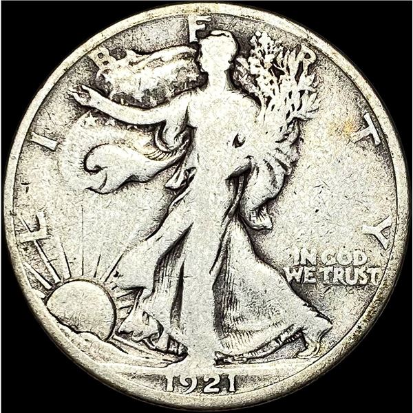 1921-D Silver Walking Liberty Half Dollar LIGHTLY CIRCULATED
