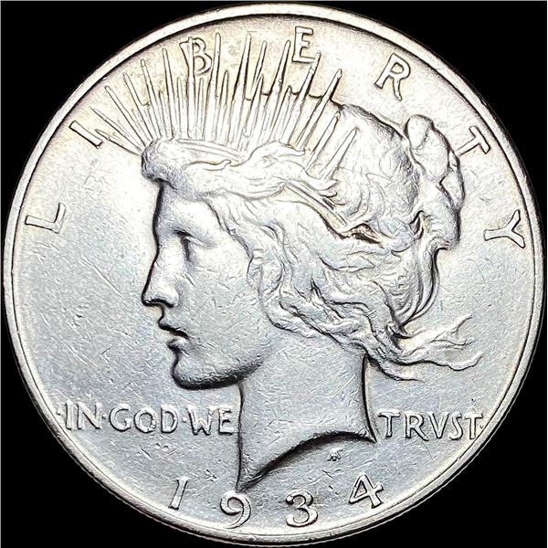 1934-D Silver Peace Dollar NEARLY UNC