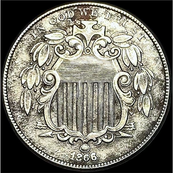 1866 Shield Nickel NEARLY UNCIRCULATED