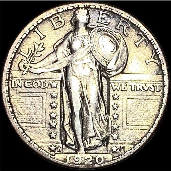1920-D Standing Liberty Quarter NEARLY UNC